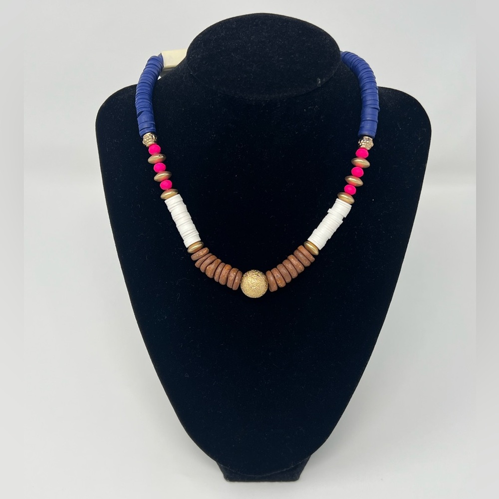 Colorful Beaded Necklace Bohemian Statement Jewelry Boho Seed Beads Rainbow Gems